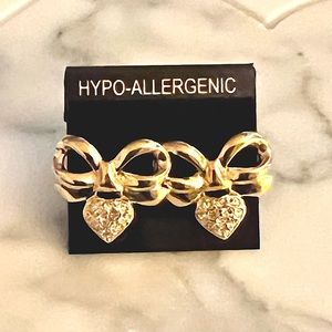 Whiting Davis Chrystal Bow Earrings